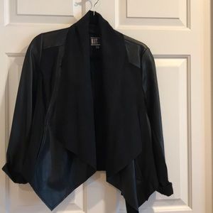 Vegan leather Kut from the Kloth drapey blazer